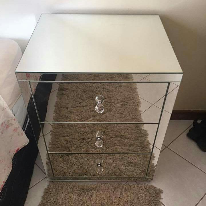 Glamorah Mirror Bedside Pedestals